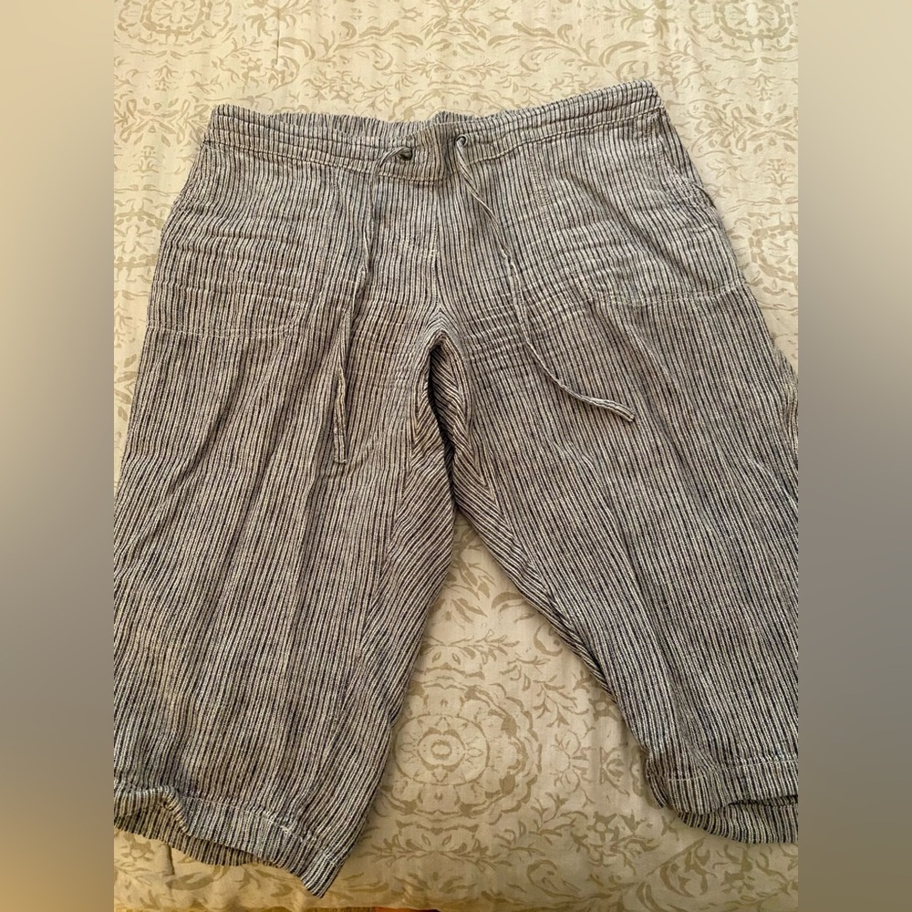 Striped Capri Shorts